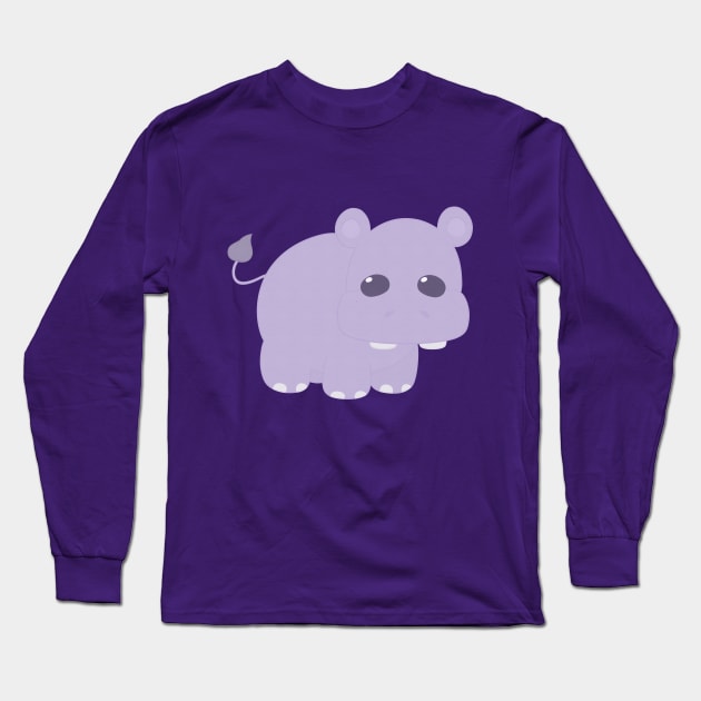 Hippopotamus Long Sleeve T-Shirt by NovaSammy